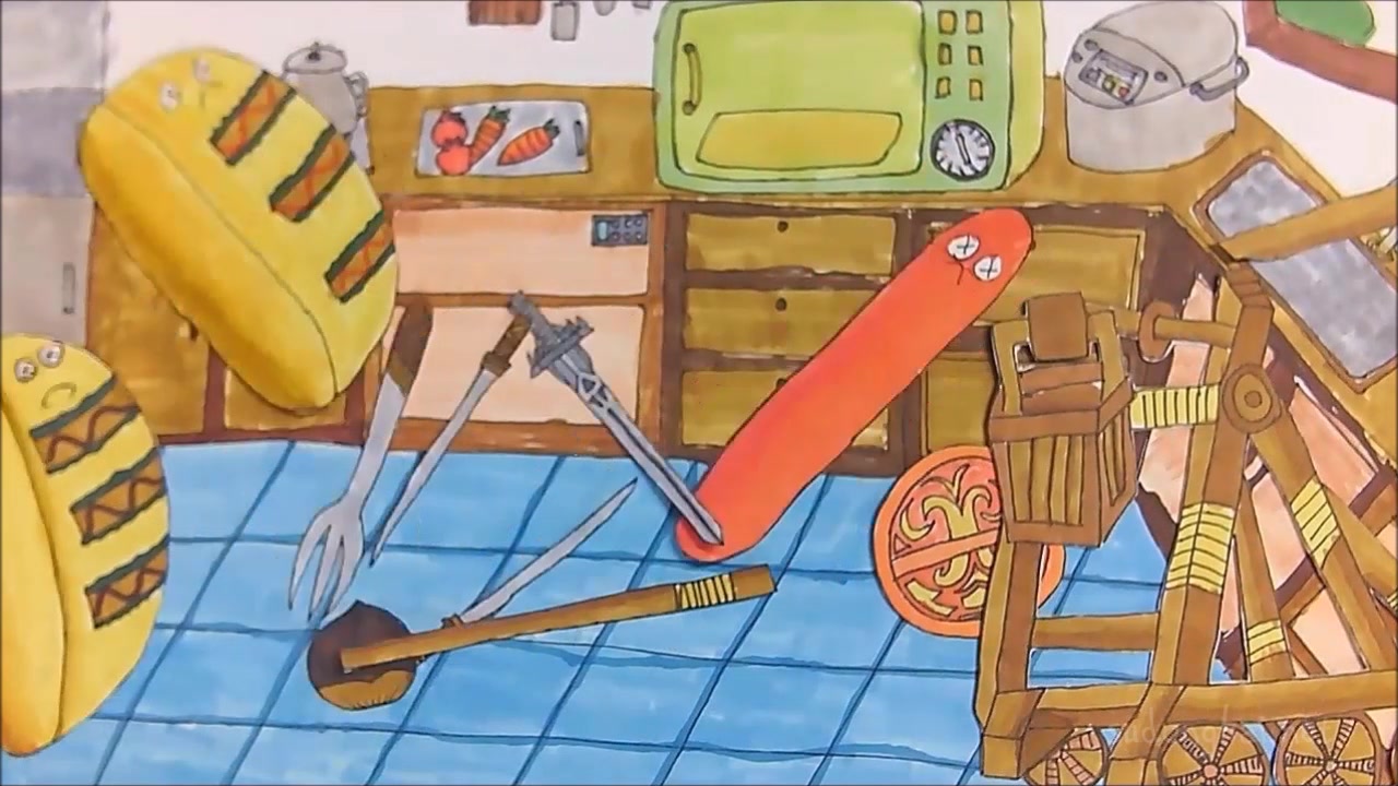 【原创】剪纸定格动画《热狗的诞生》 by 陈润昊 钱正旸_哔哩哔哩 (゜