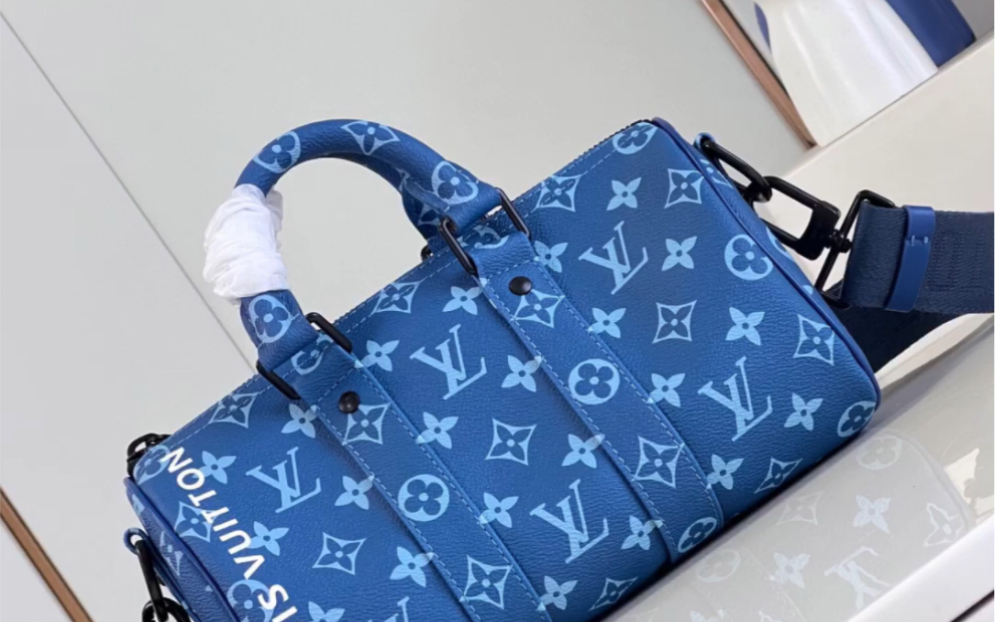 说一下原单lv路易威登m46803蓝 本款 keepall bandoulière 25 手袋