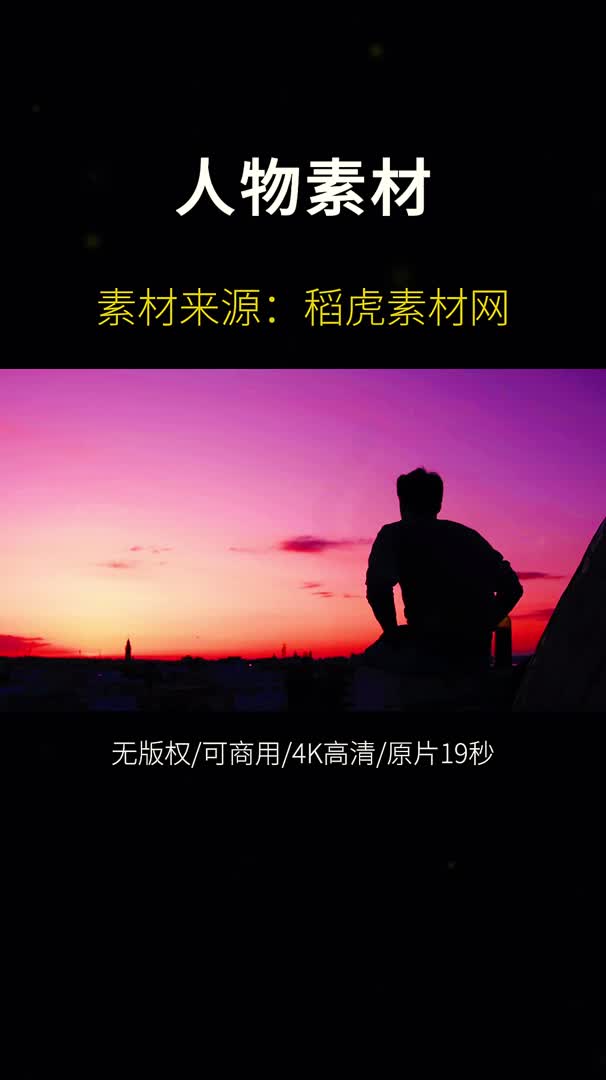 夕阳下男生背影唯美视频素材哔哩哔哩bilibili