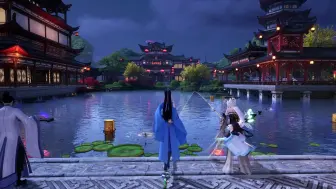 Скачать видео: 4090诛仙世界，夜游河阳，画面最好mmorpg