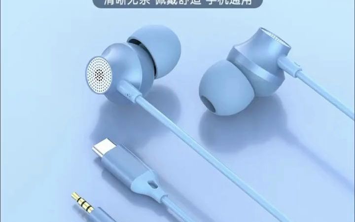 耳机有线高音质适用 vivo 华为 oppo 圆孔 TypeC 入耳式 K 歌带麦手机通用哔哩哔哩bilibili