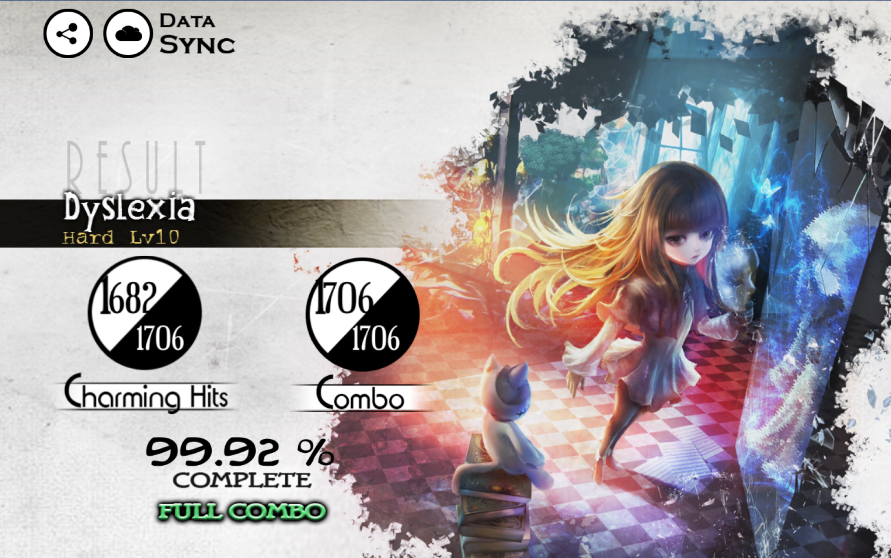 [图]【Deemo】【最逆诈称10】Dyslexia [Hard Lv.10?] FC 99.92%