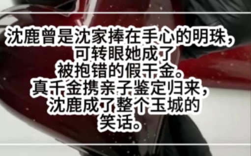 沈鹿曾是沈家捧在手心的明珠,可转眼她成了被抱错的假干金.真千金携亲子鉴定归来,沈鹿成了整个玉城的笑话.铭(名人千金)哔哩哔哩bilibili