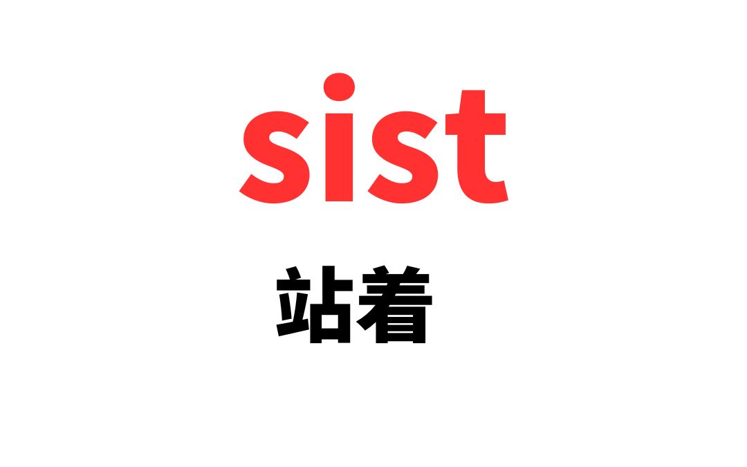 词根记单词sist哔哩哔哩bilibili