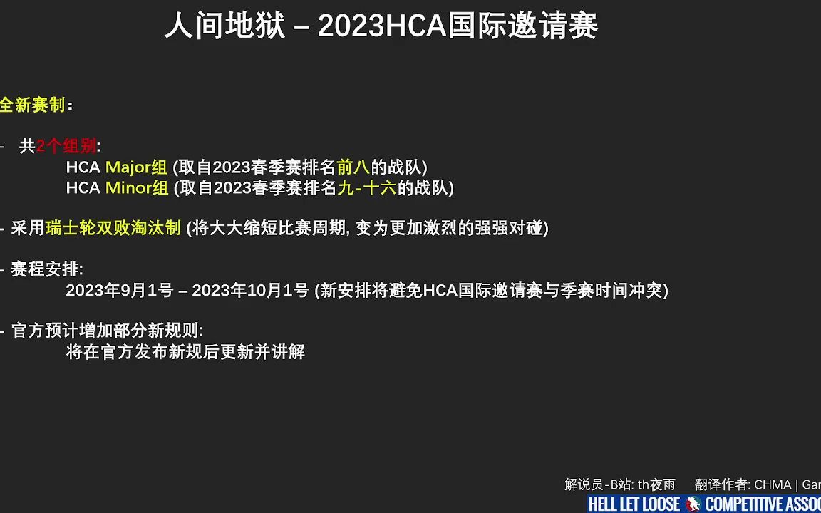 2023年HCA第一周比赛快报