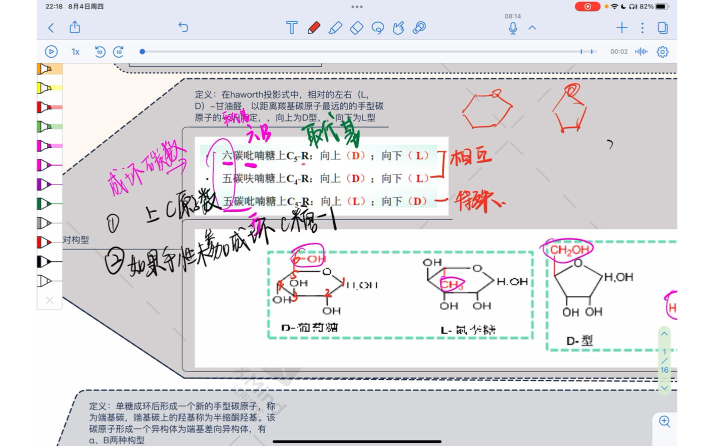 中药化学,糖的定义表示构型、分类、苷的定义分类,资料获取看简介哔哩哔哩bilibili