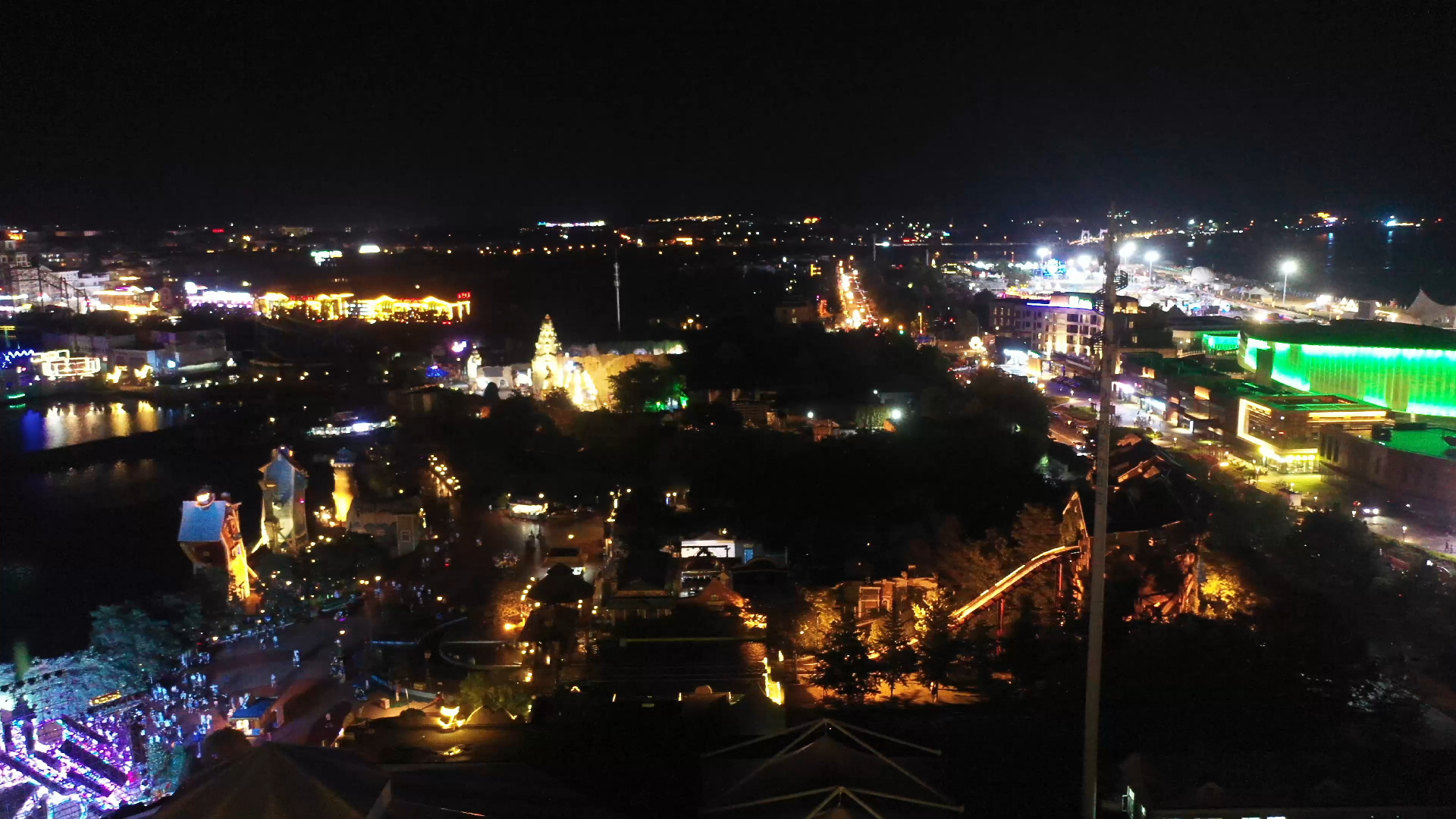 大连金石滩发现王国夜景航拍(2023.8.13)