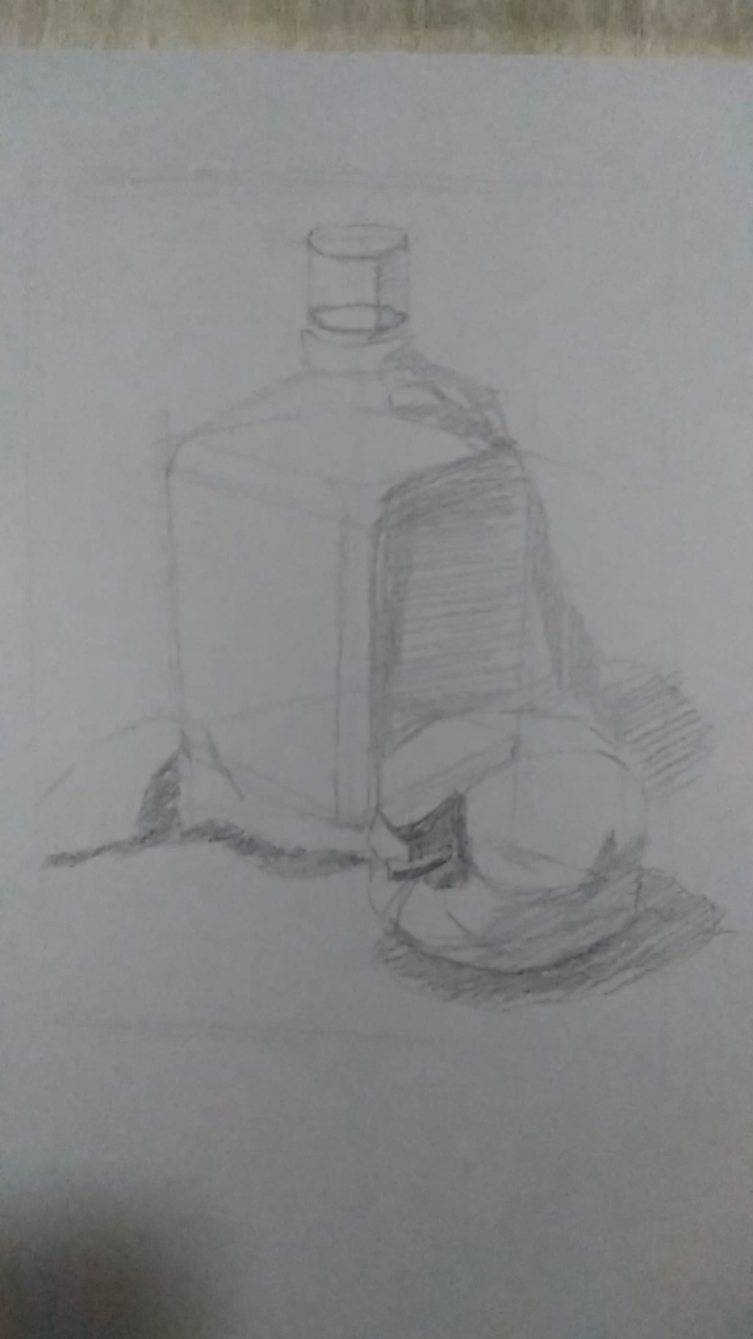 活动作品4005素描静物酒瓶和苹果