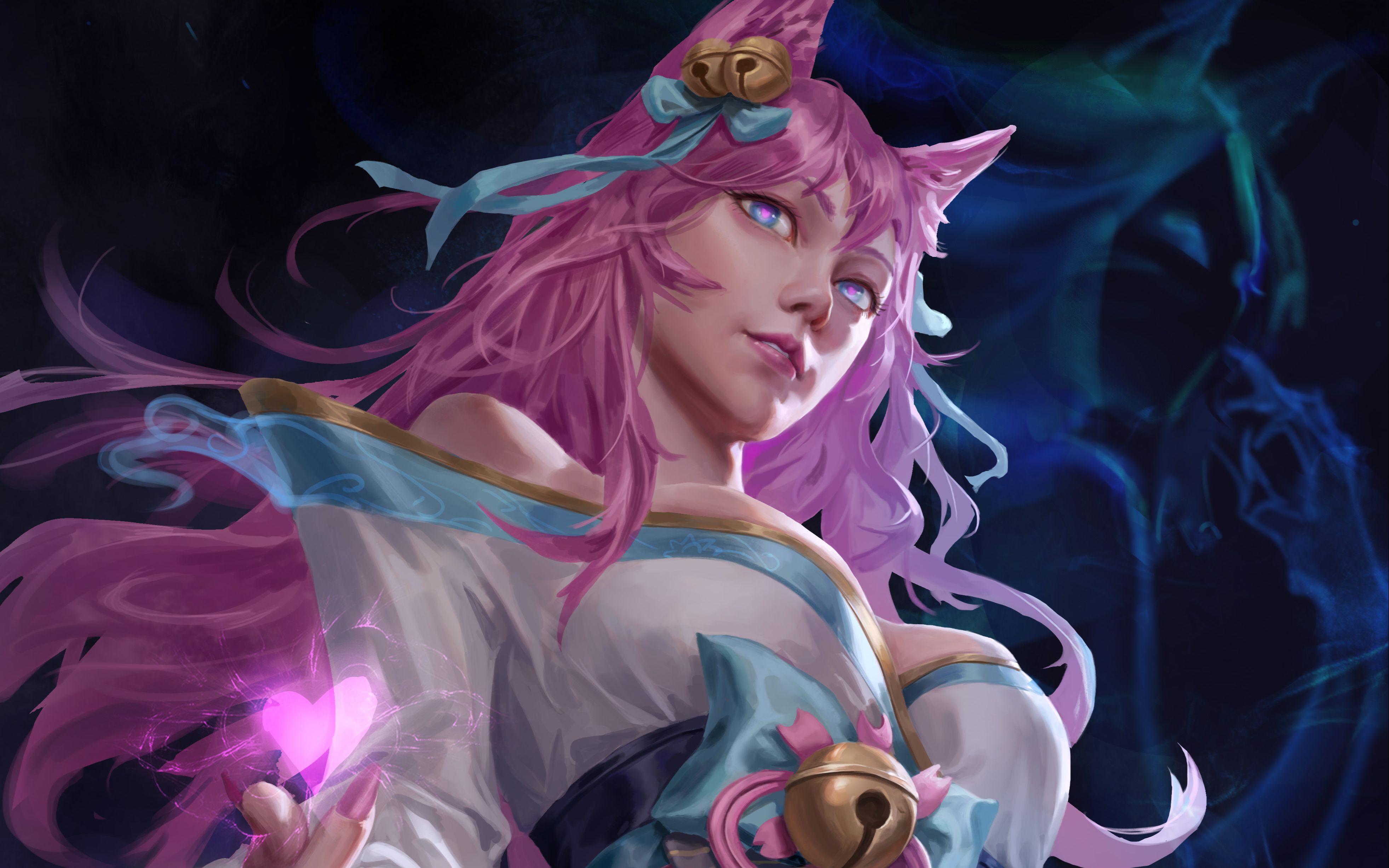 ps绘画过程lol阿狸板绘绽灵节