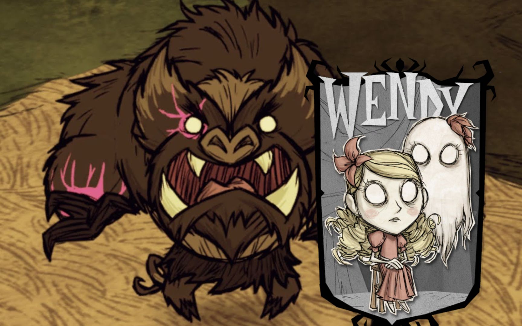 饥荒温蒂姐妹花双打噩梦疯猪