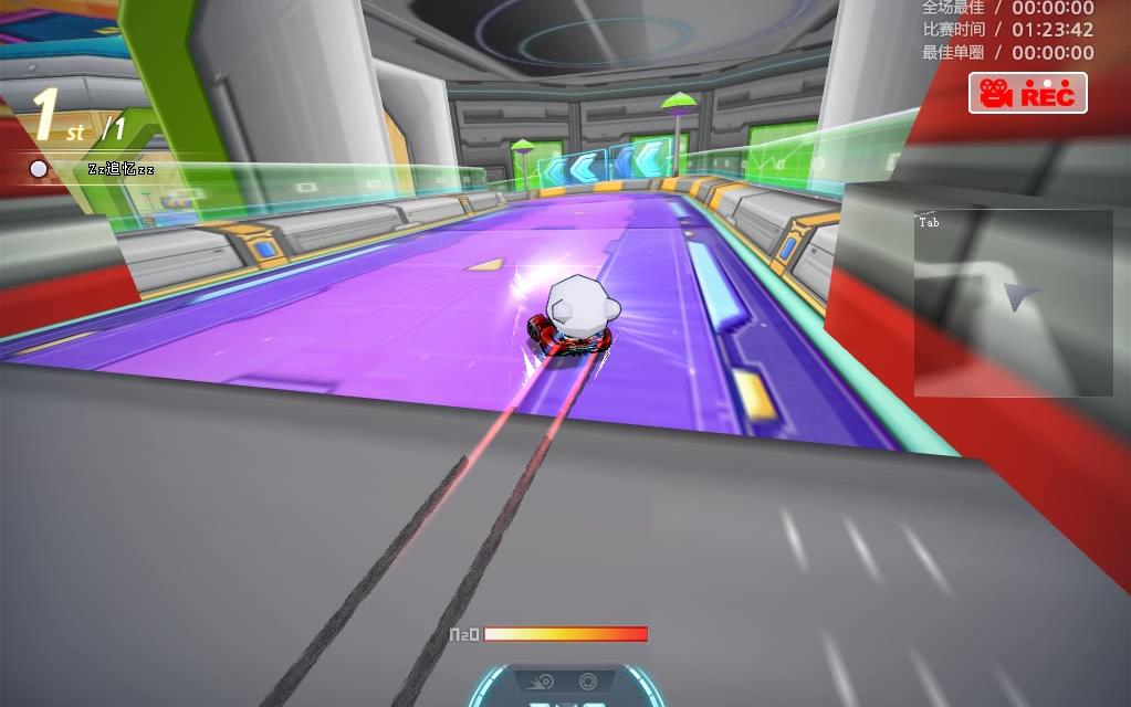 【跑跑卡丁车】太空蜿蜒跑道终于跑进1分50,然而.