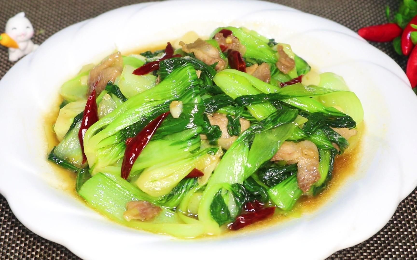 炒上海青切记不要焯水和直接下锅炒,教你家常做法清脆爽口不发黑