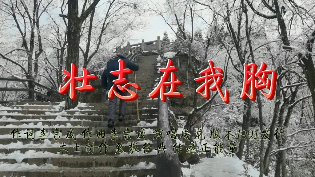 木土君分享《壮志在我胸》本意是敬畏人生坚持不懈契而不舍精神.