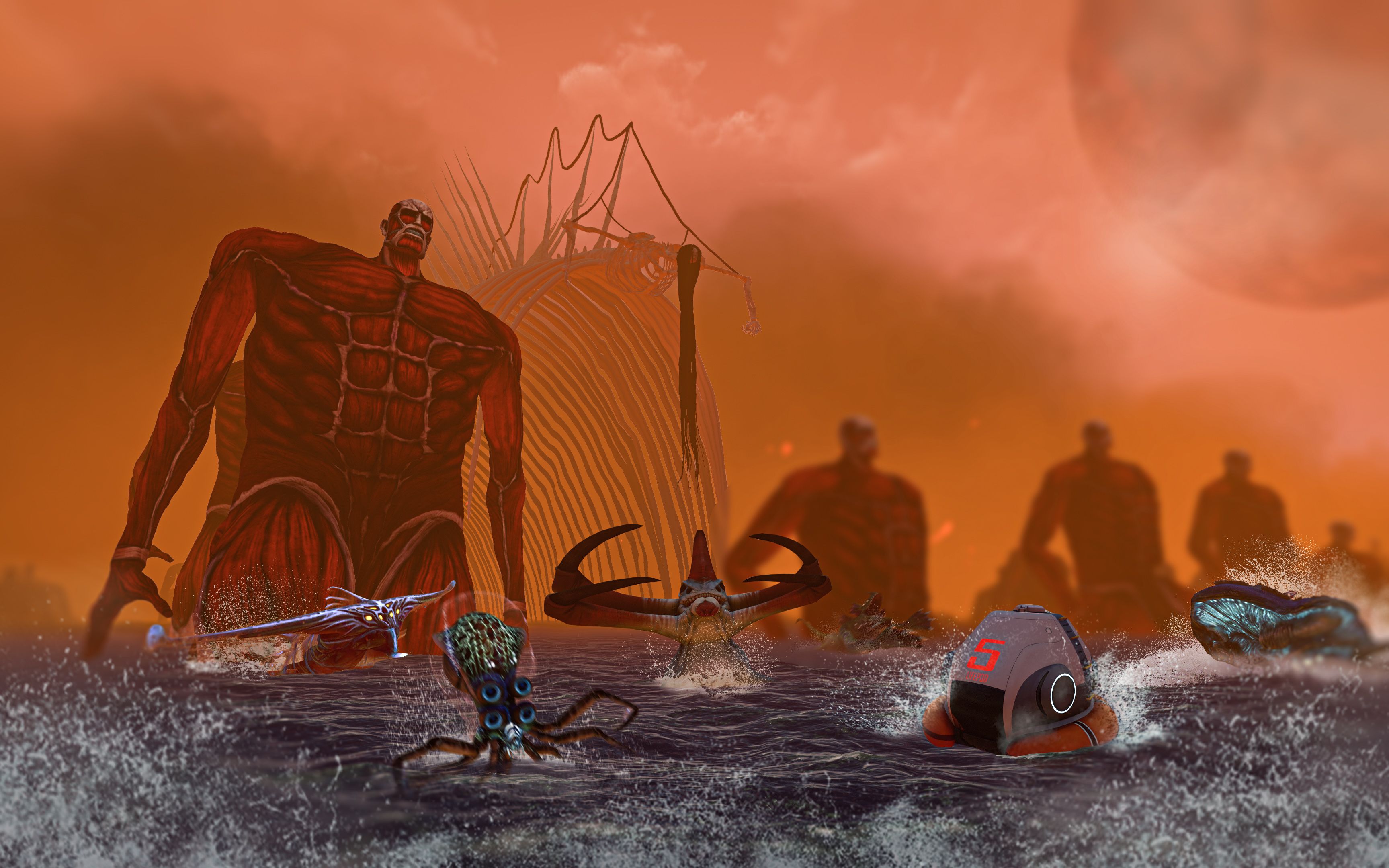 rumbling in subnautica aot | 进击的巨人 mod