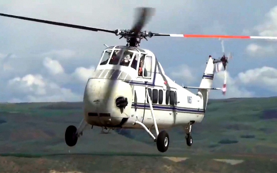 【美国】西科斯基 s-58直升机 发动起飞_哔哩哔哩_bilibili