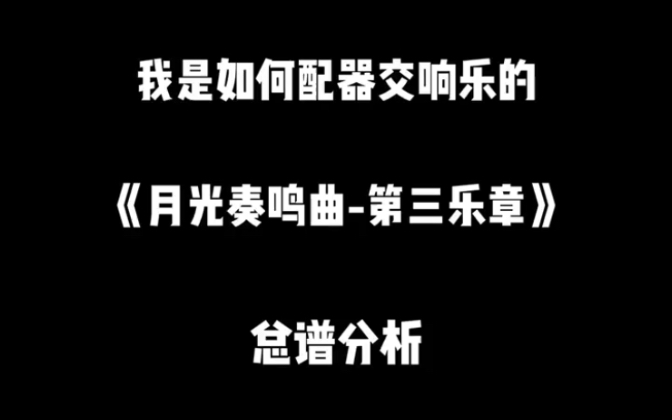 我是如何配器交响乐之《月光奏鸣曲》总谱分析哔哩哔哩bilibili