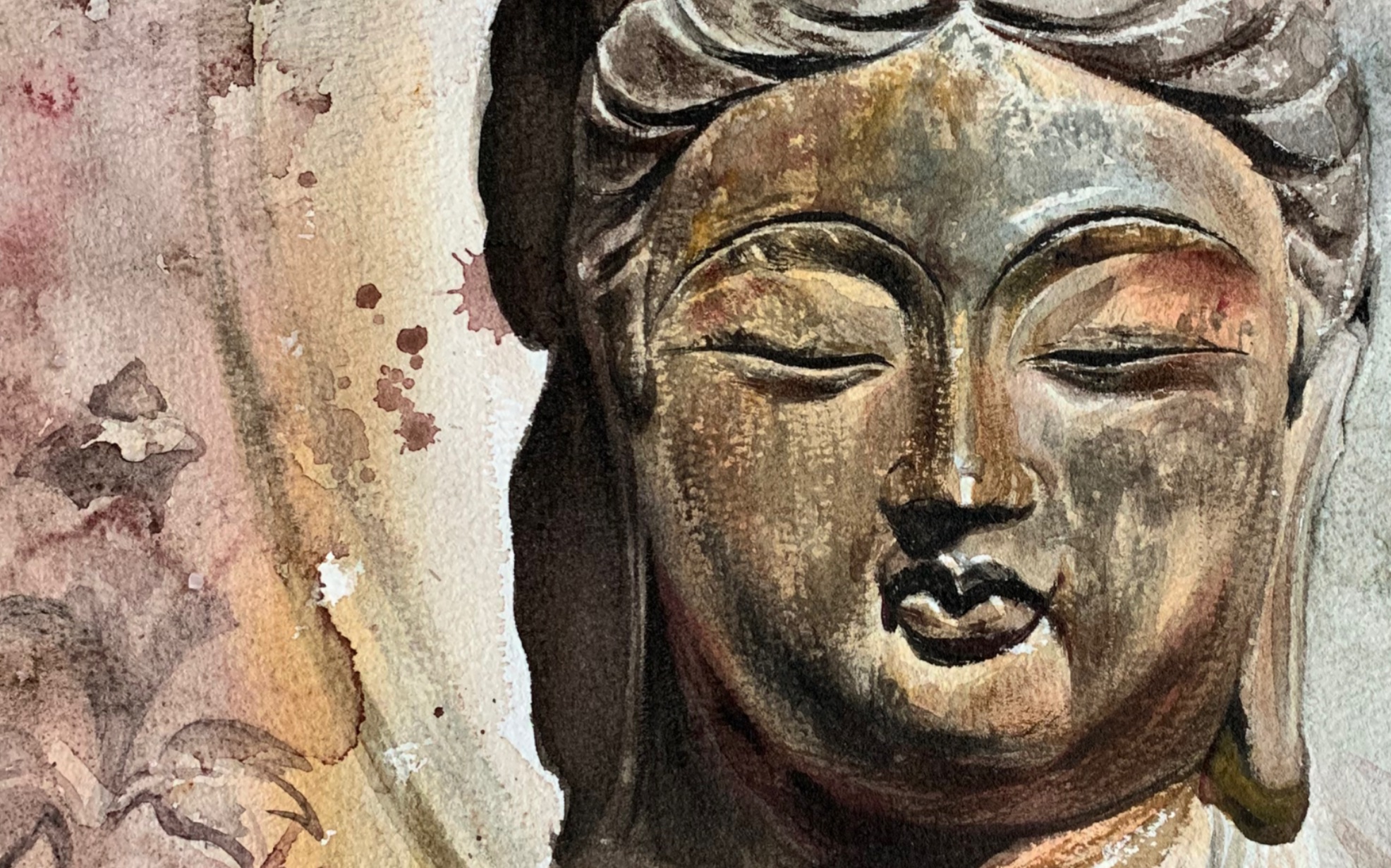 2020开年第一画 #水彩#佛像