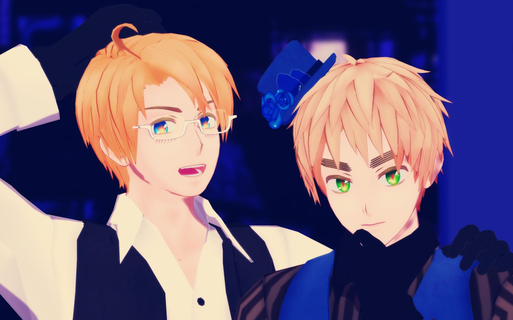 【aph/mmd】出道吧!用妄想補正未來★【wave 金三角劇場】