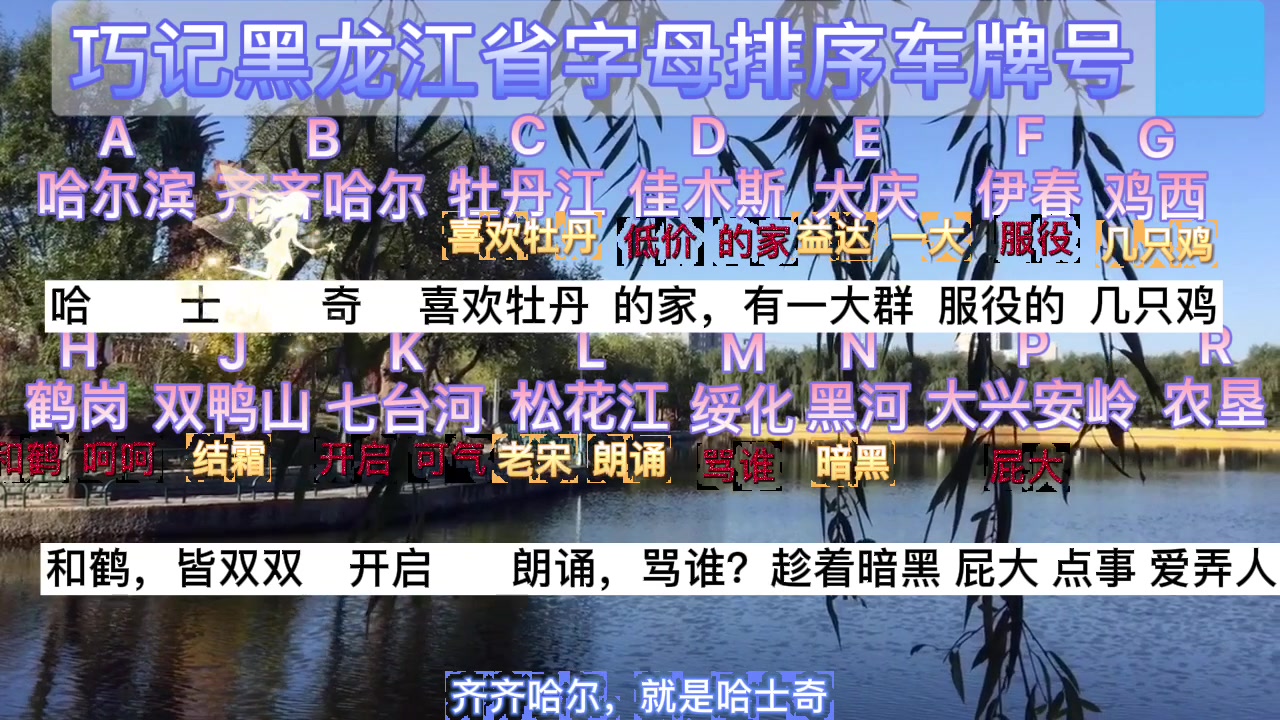 你信吗?3分钟记住黑龙江省各地字母排序车牌号哔哩哔哩bilibili