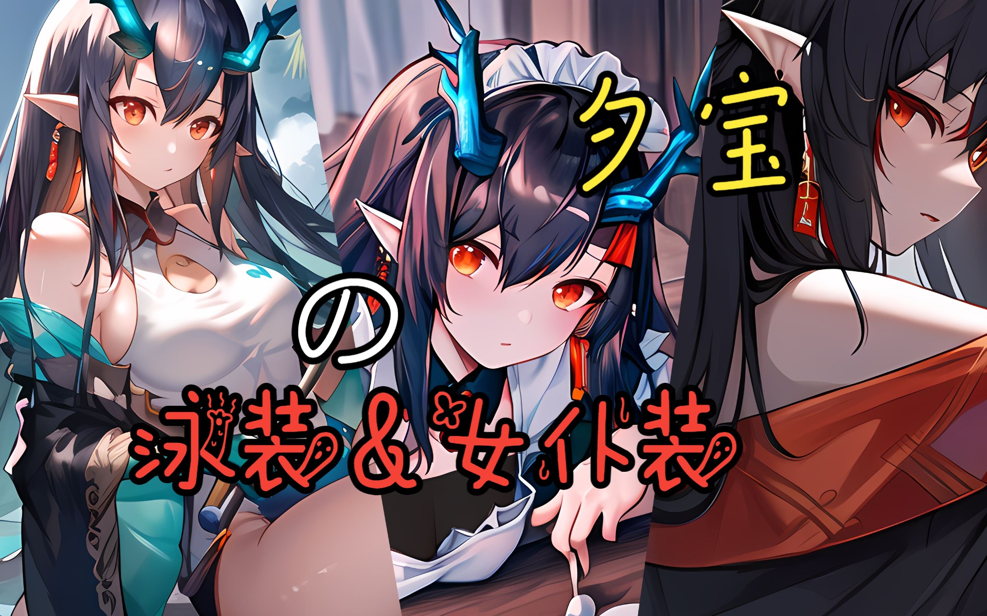 [图]喂，可别沾得一身都是颜料。 穿着女仆装的夕宝 【明日方舟】 夕