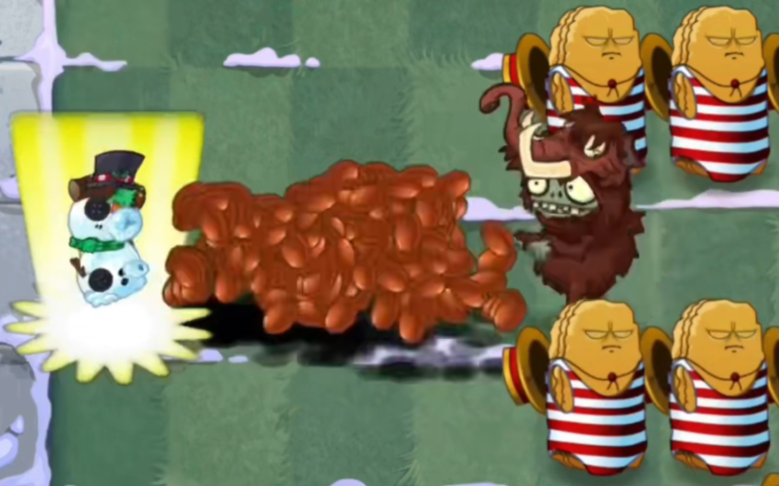 哪些重叠植物能轻松消灭一只一万三千血猛犸僵尸?～植物大战僵尸2