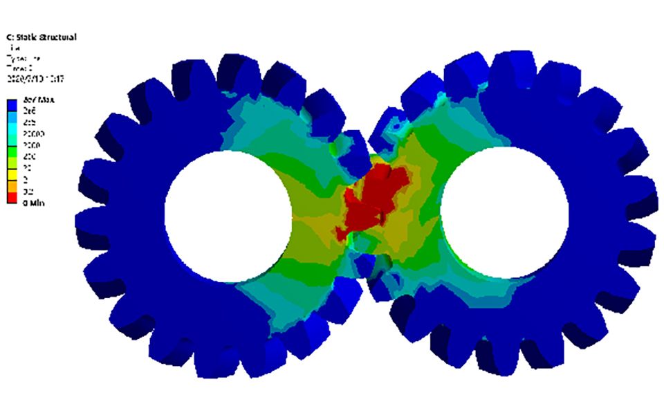 斜齒輪齧合仿真評估-3