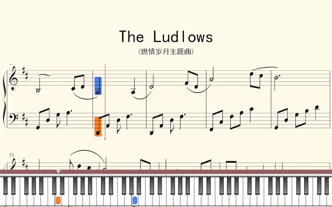 [图]钢琴谱：The Ludlows (燃情岁月主题曲)