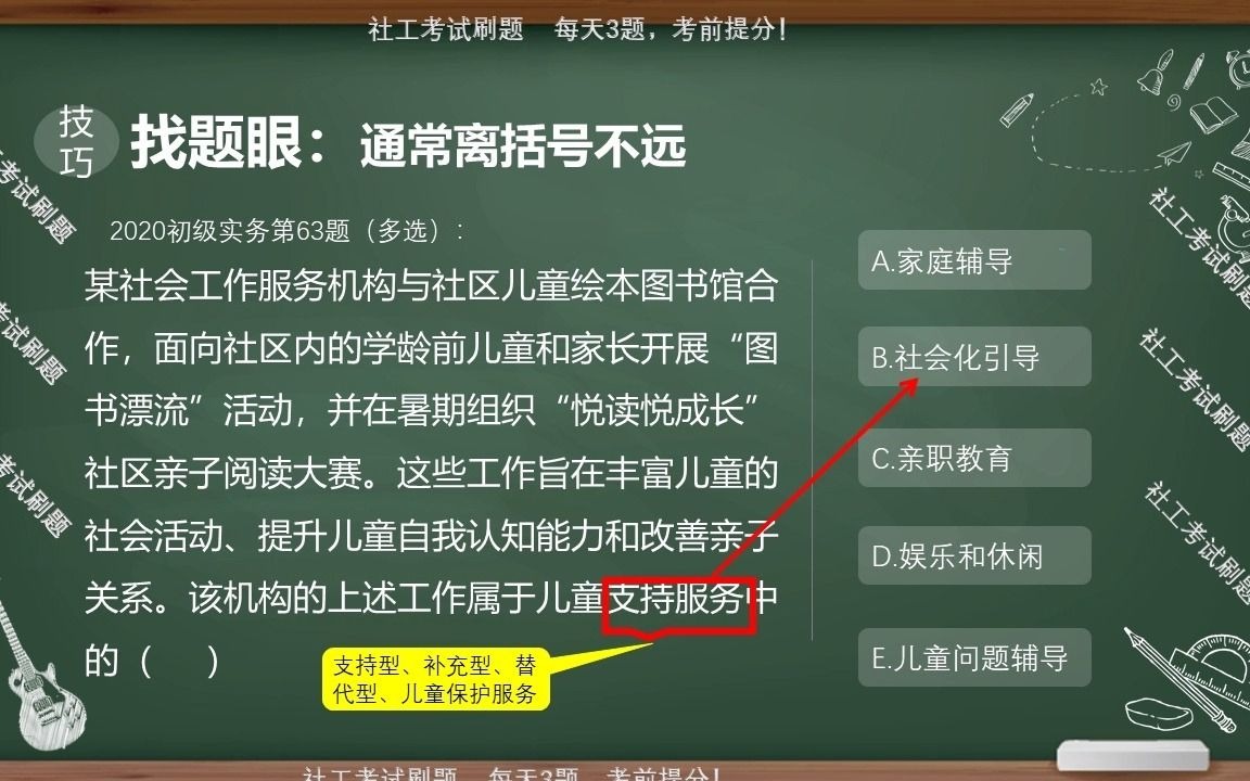 [图]社工考试技巧1找题眼（真题详解）