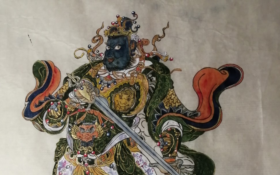 法海寺壁画 南方增长天王