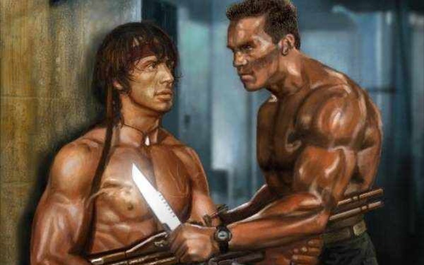 铁血战士达奇vs第一滴血兰博