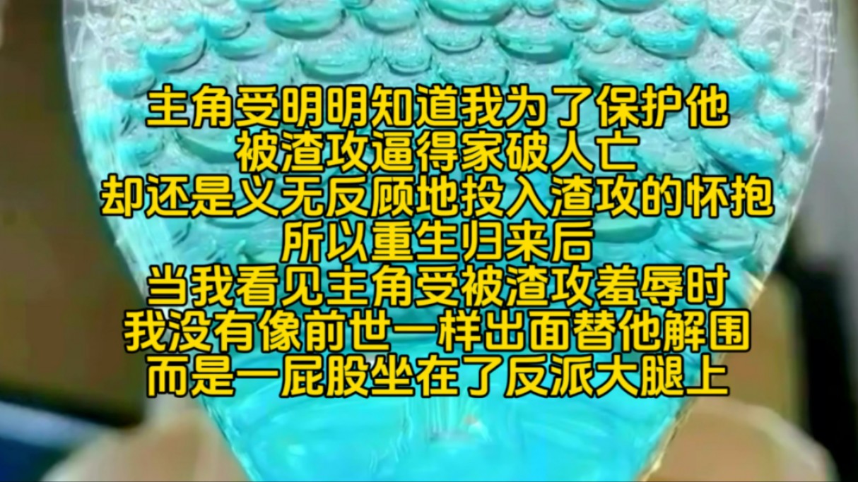 主角受明明知道我为了保护他,被渣攻逼得家破人亡,却还是义无反顾地投入渣攻的怀抱.所以重生归来,当我看见主角受被渣攻羞辱时,我没有像前世一...