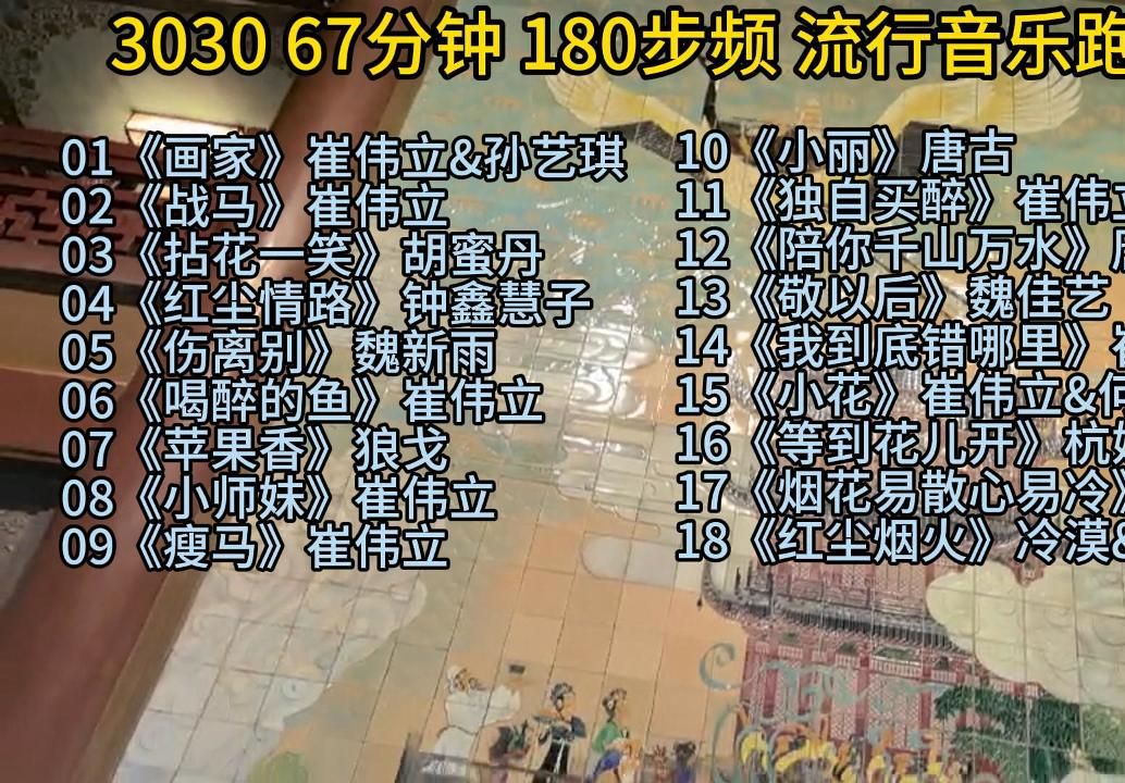 [图]3030 67分钟 180步频 流行音乐跑步曲