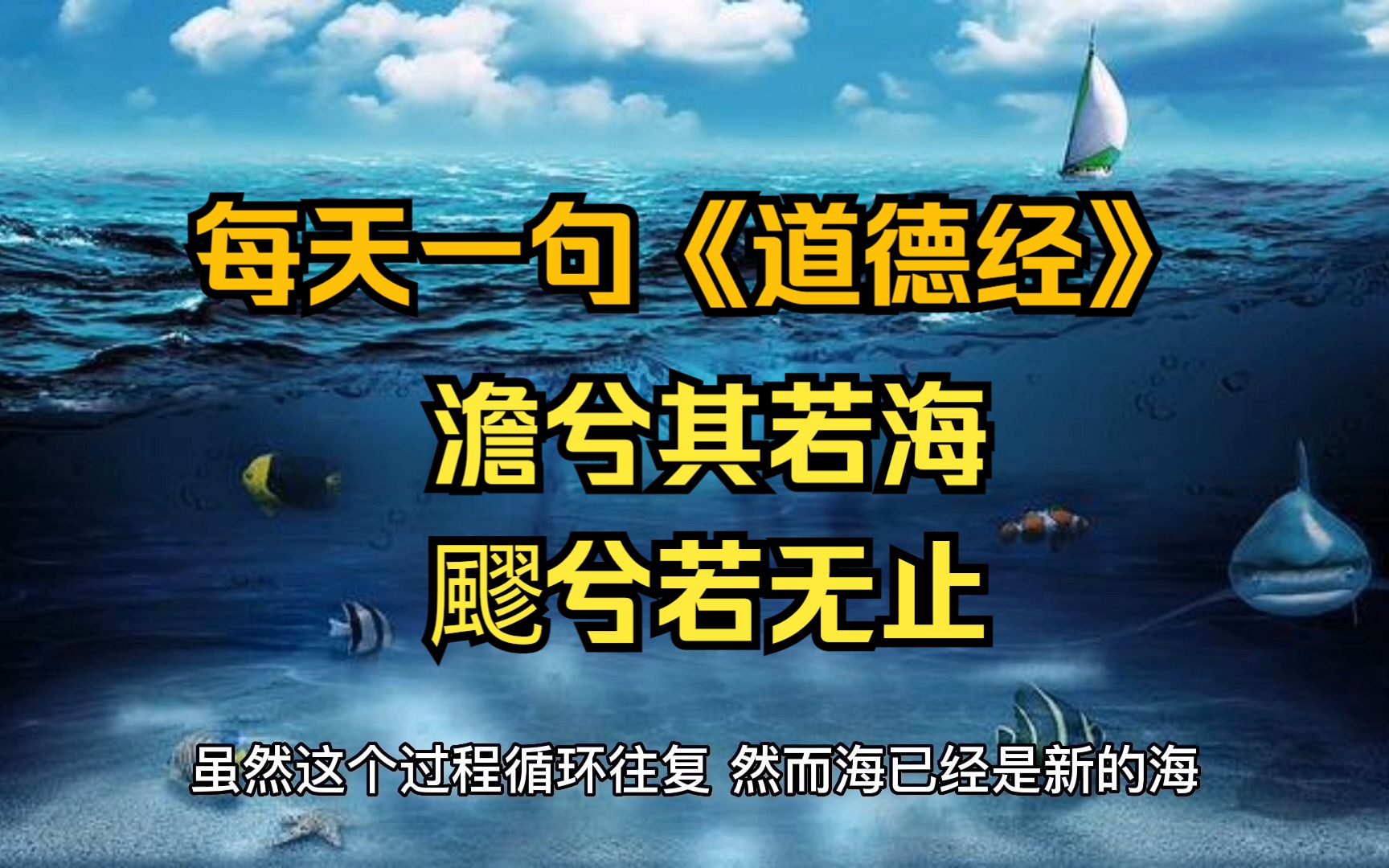 李书僮讲《道德经》澹兮其若海 飂兮若无止哔哩哔哩bilibili