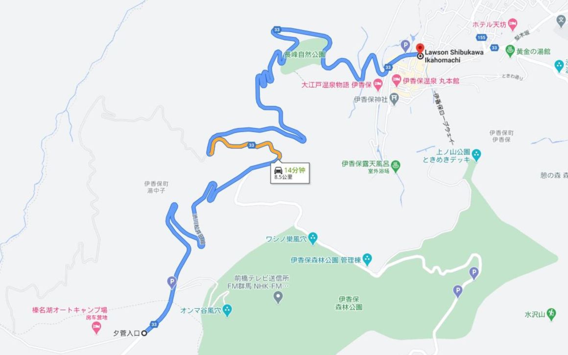 秋名山地图位置图片