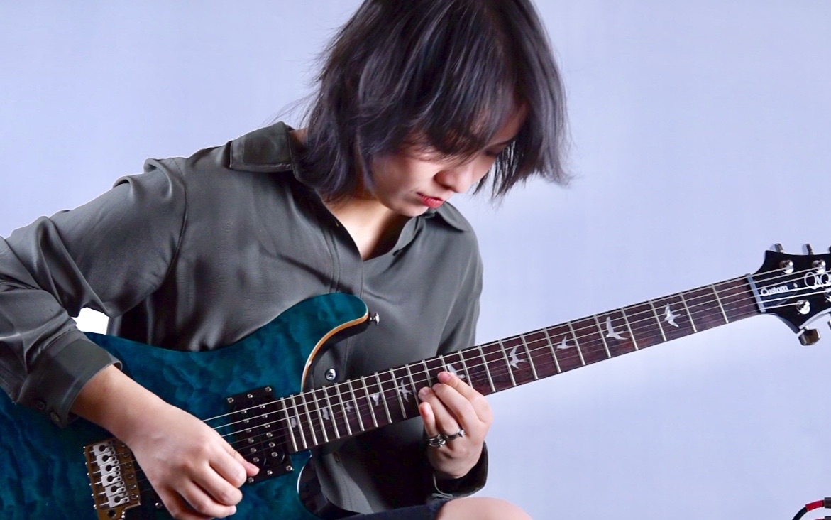 短发少女电吉他独奏deviltaketomorrow石岚cover