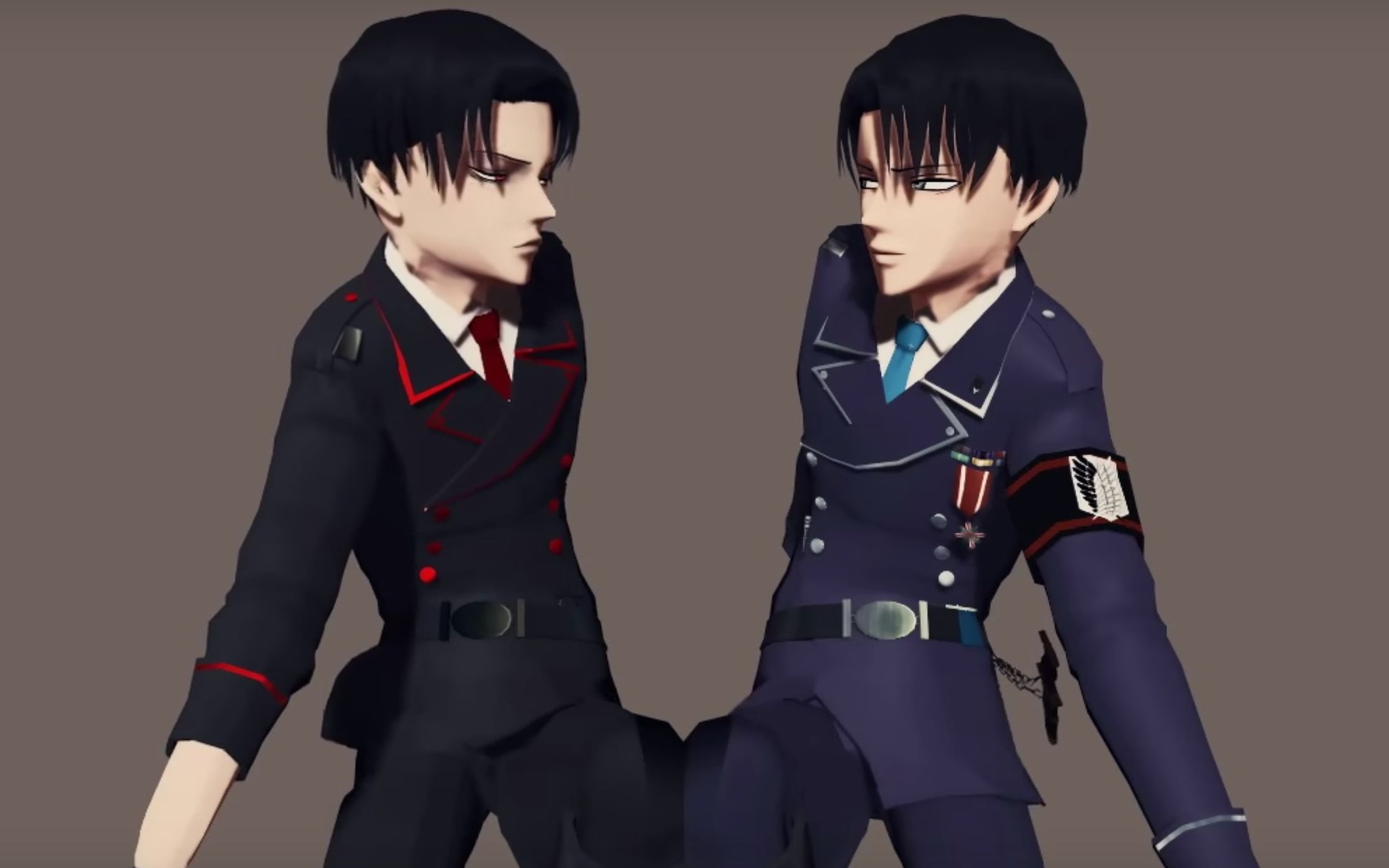 利威尔兵长红蓝双子 -papaoutai