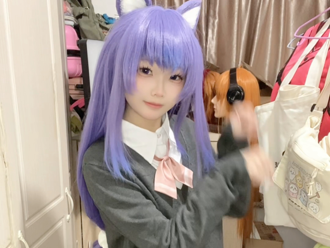 【御庭摘希cos】呆毛猫耳无法共存・□・;)哔哩哔哩bilibili