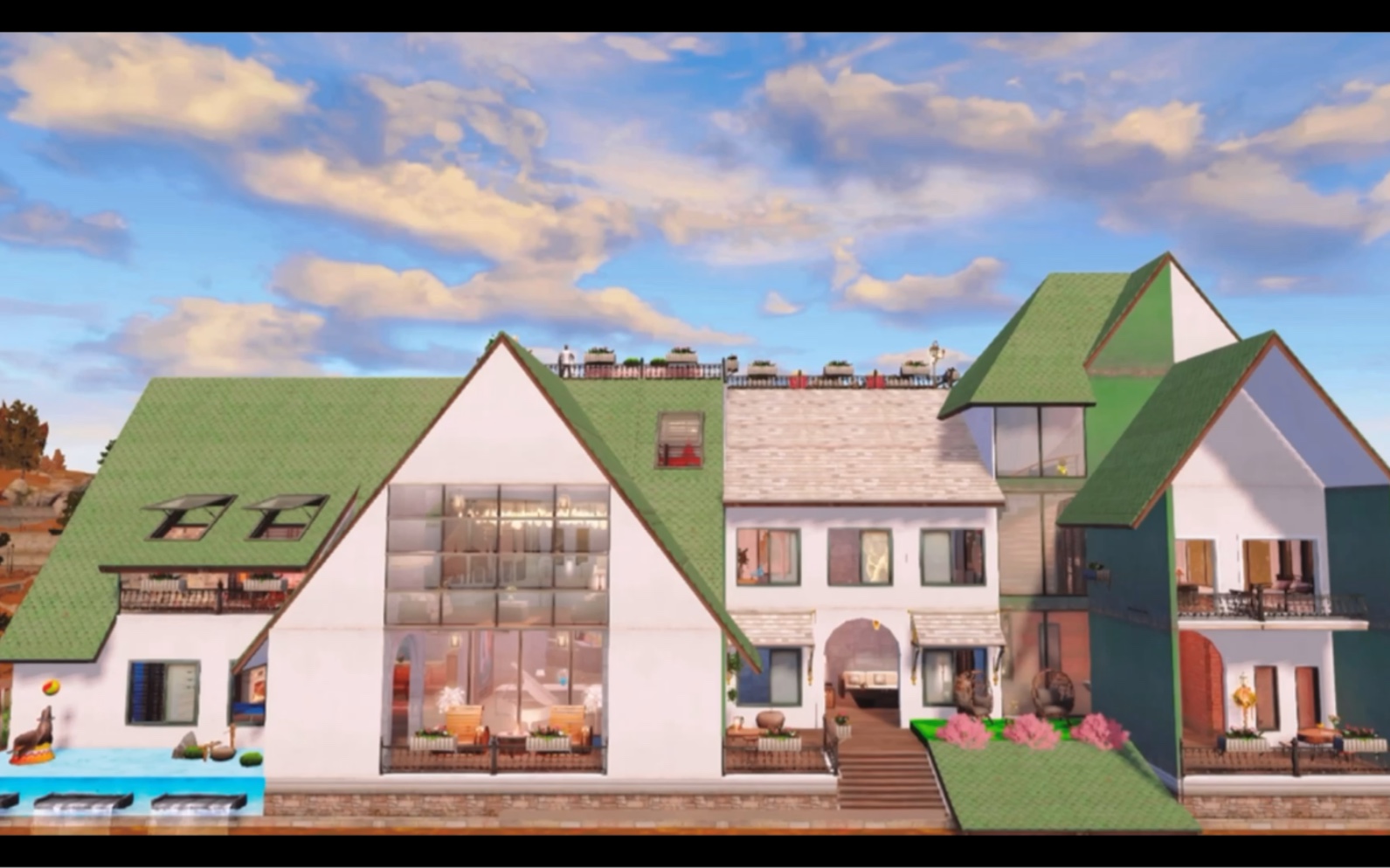 明日之后建筑|the garden of eden 伊甸园|双人现代田园风建筑_哔哩