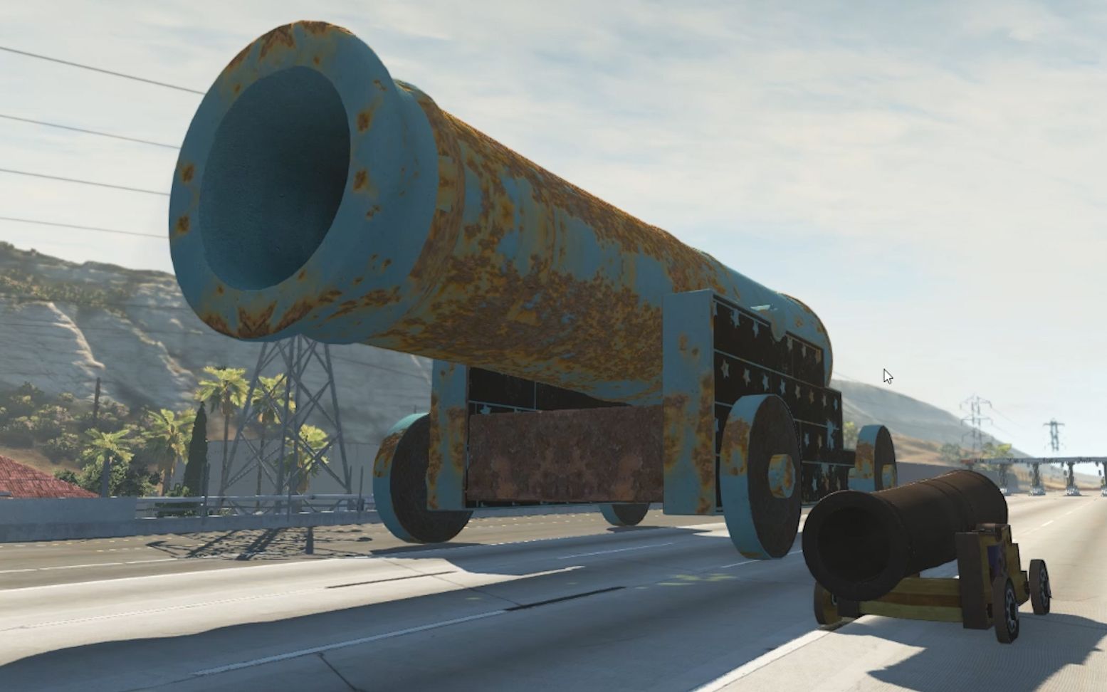 beamng巨型加农炮重200吨高22米长9米炮弹都有1吨重