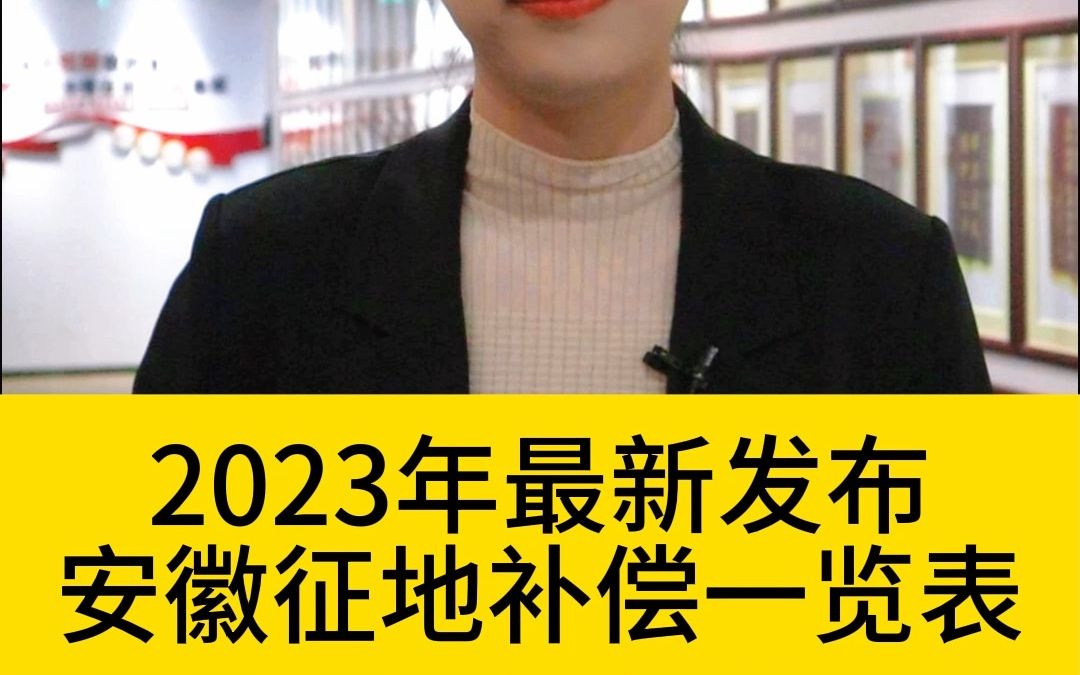 2023年最新发布,安徽征地补偿一览表.哔哩哔哩bilibili