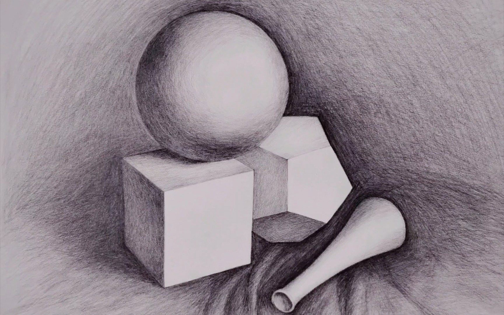 【素描练习】石膏几何体