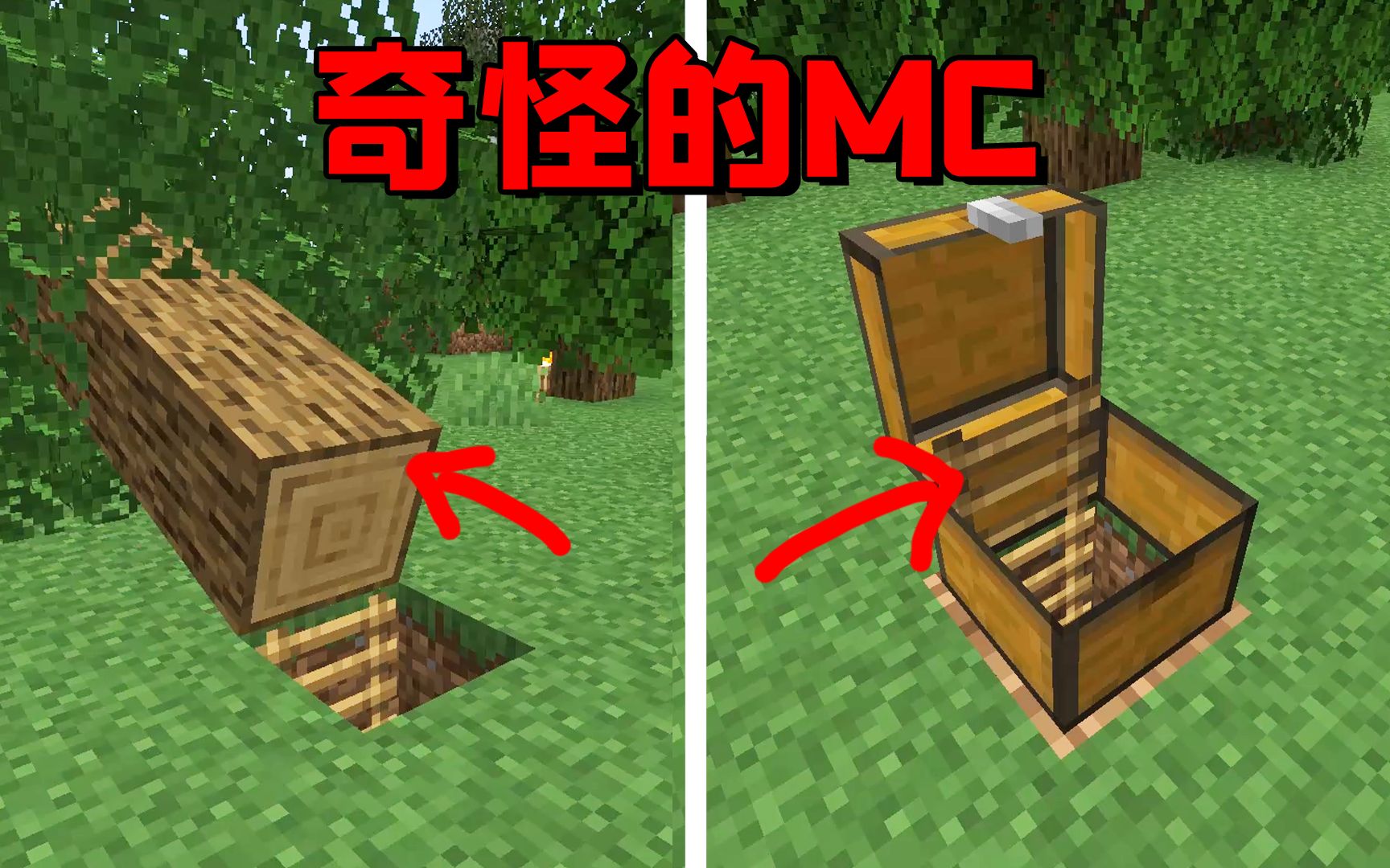 [图]奇怪的MC！打开箱子里面还有空间，玩家可以藏进去