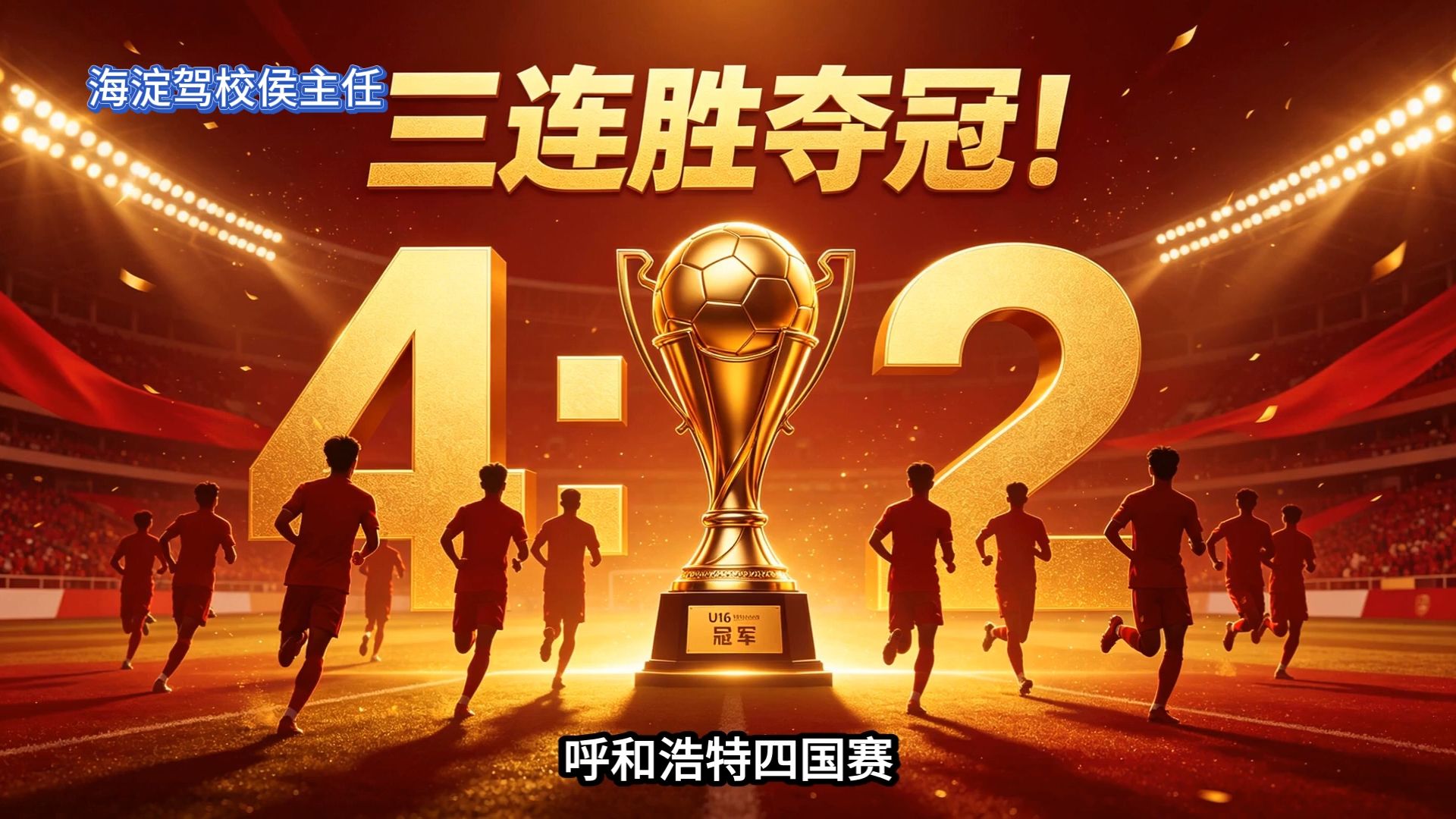 三连胜夺冠！U16国足4比2韩国，呼和浩特四国赛登顶