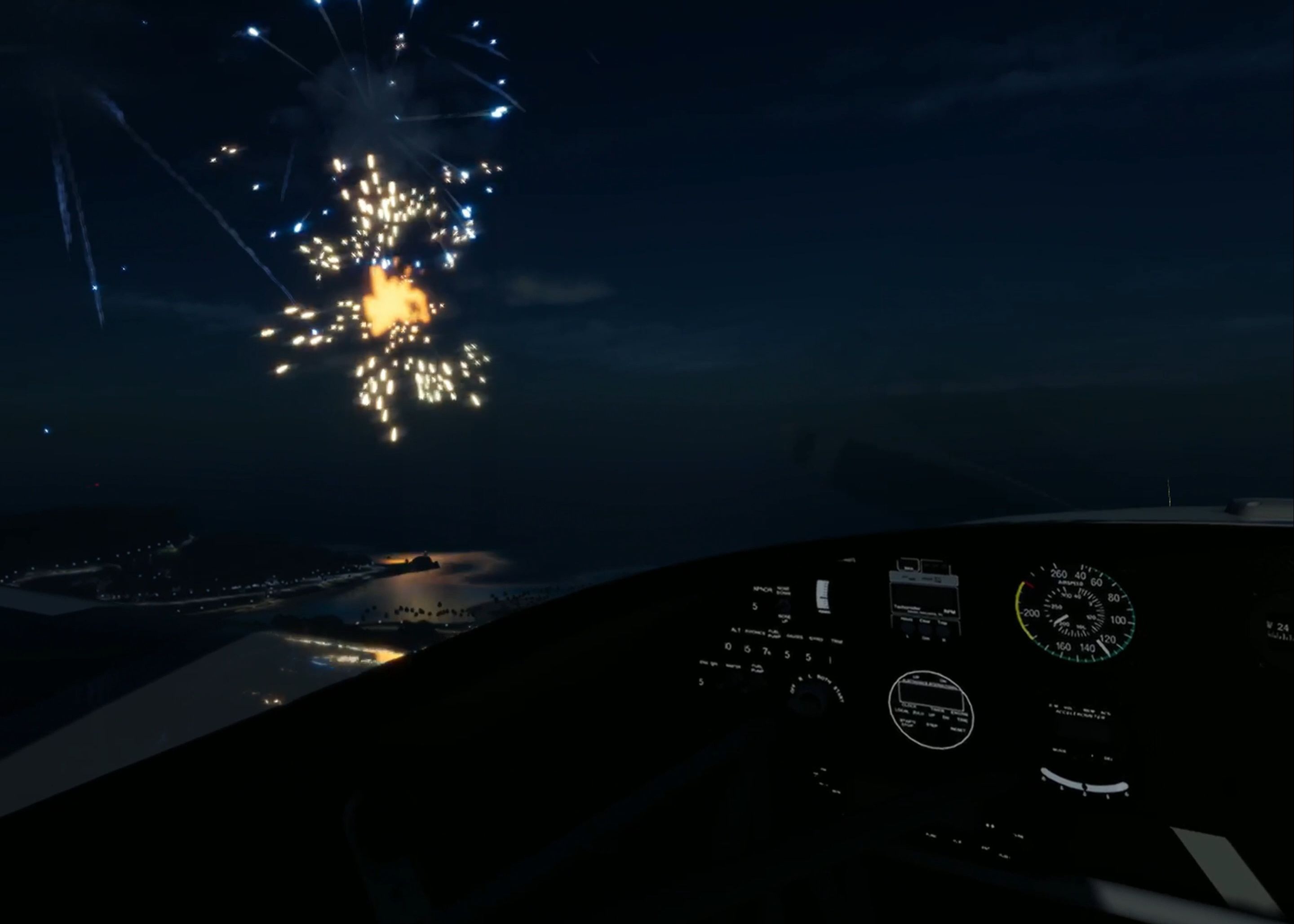 新年自己开飞机去米兰玩,那边也在放烟花诶!