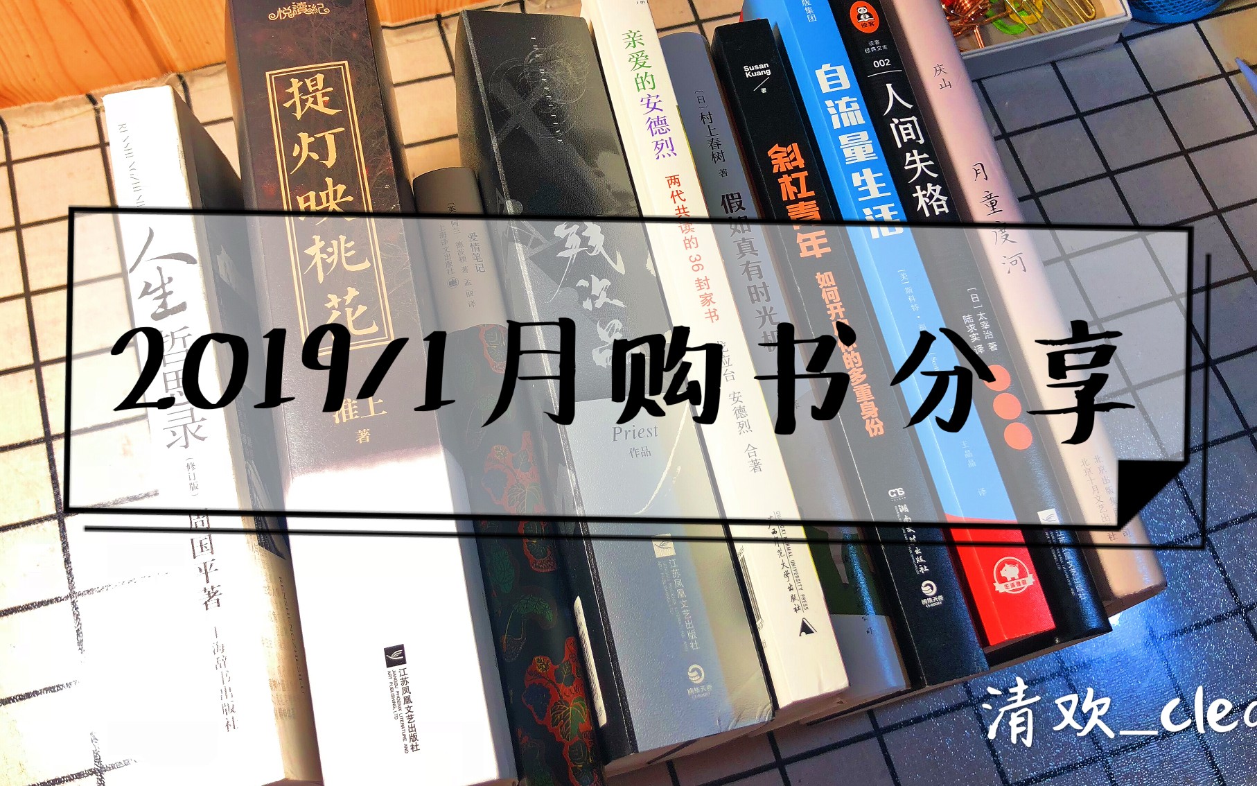 【清欢】 第六期!!!19年1月购书分享 人生哲思录/提灯映桃花/爱情修炼/残次品/亲爱的安德烈/假如真有时光机/斜杠青年/自留量生活/人间失格/月童度河~...