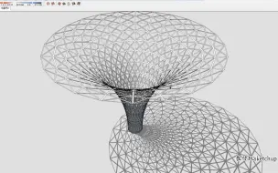 Download Video: sketchup基础原生工具怎么做曲面异形结构？原来都是靠这个建模思路！