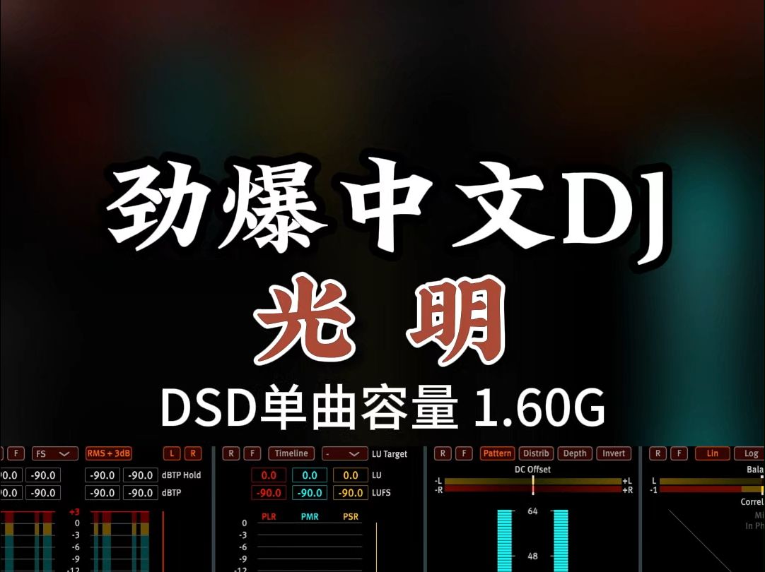 劲爆中文DJ,极品发烧女声,《光明》DSD完整版1.60G,百万调音师专业录音棚制作,顶级hifi无损音质哔哩哔哩bilibili