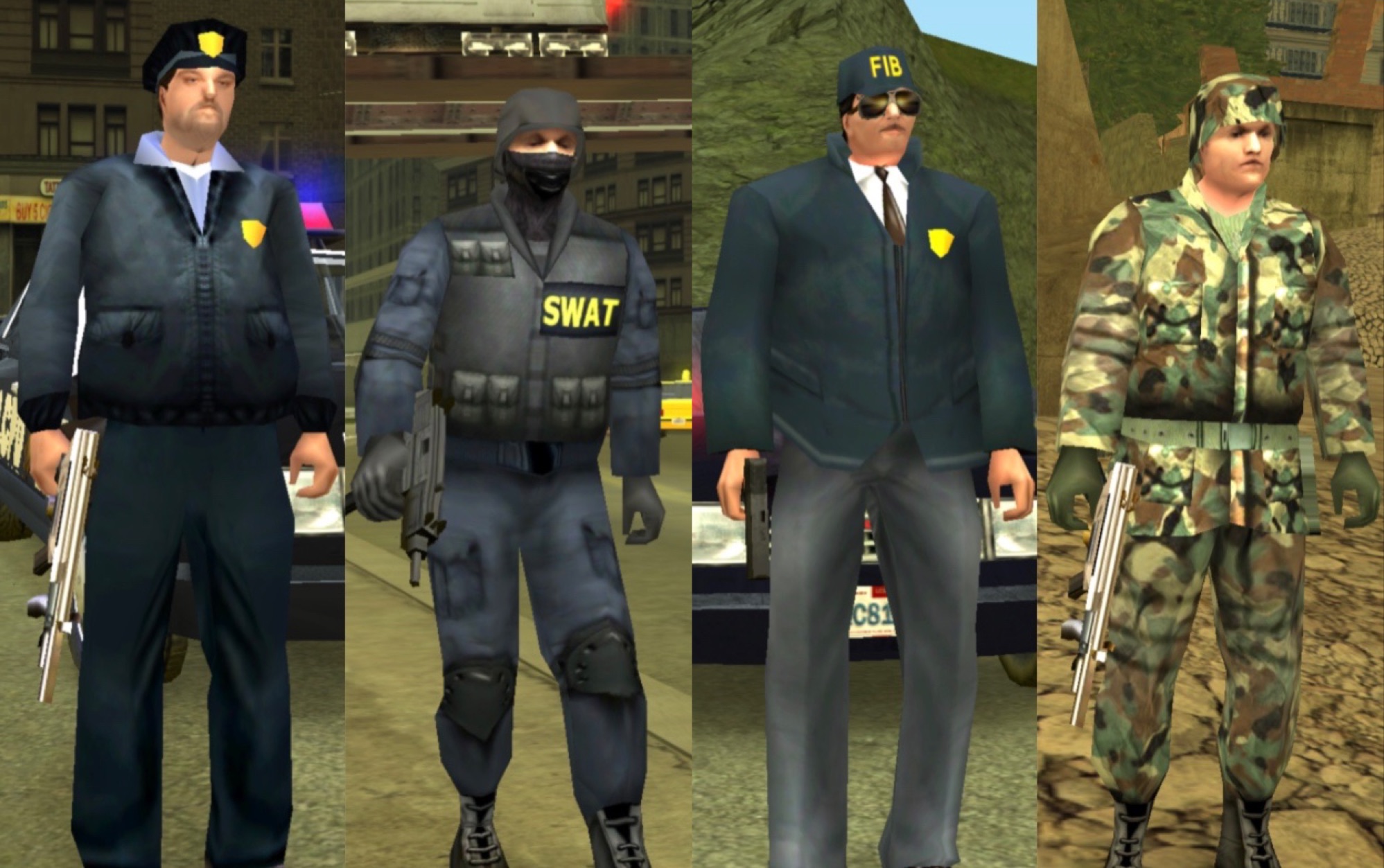 gta:自由城故事 不同武器对执法人员的伤害