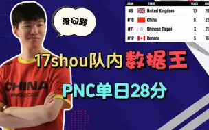 PNC男模17shou占据队内数据王，我康少爷没问题！