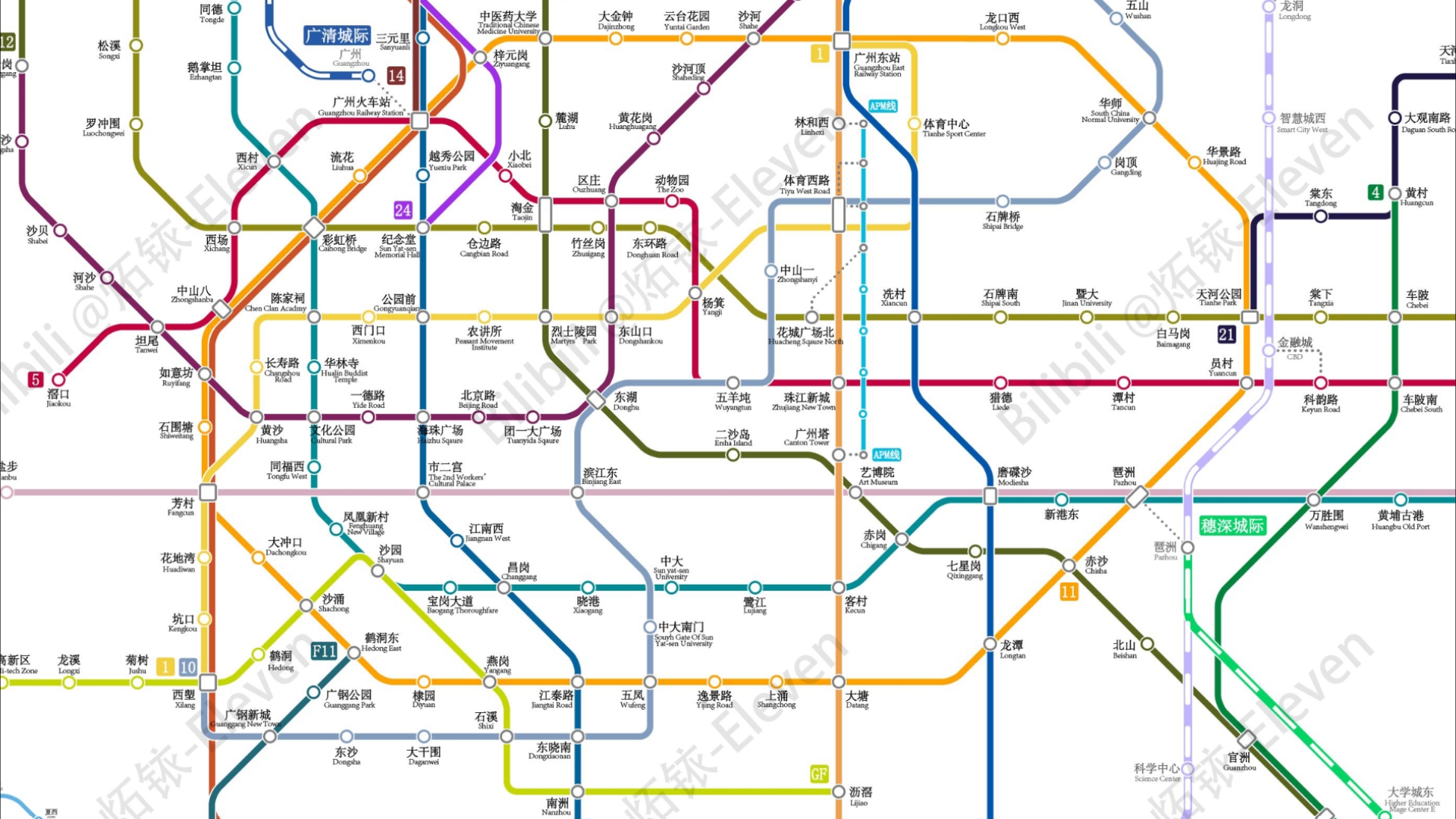 【个人风格线路图】广州(佛山)地铁规划示意图(2028+)哔哩哔哩bilibili